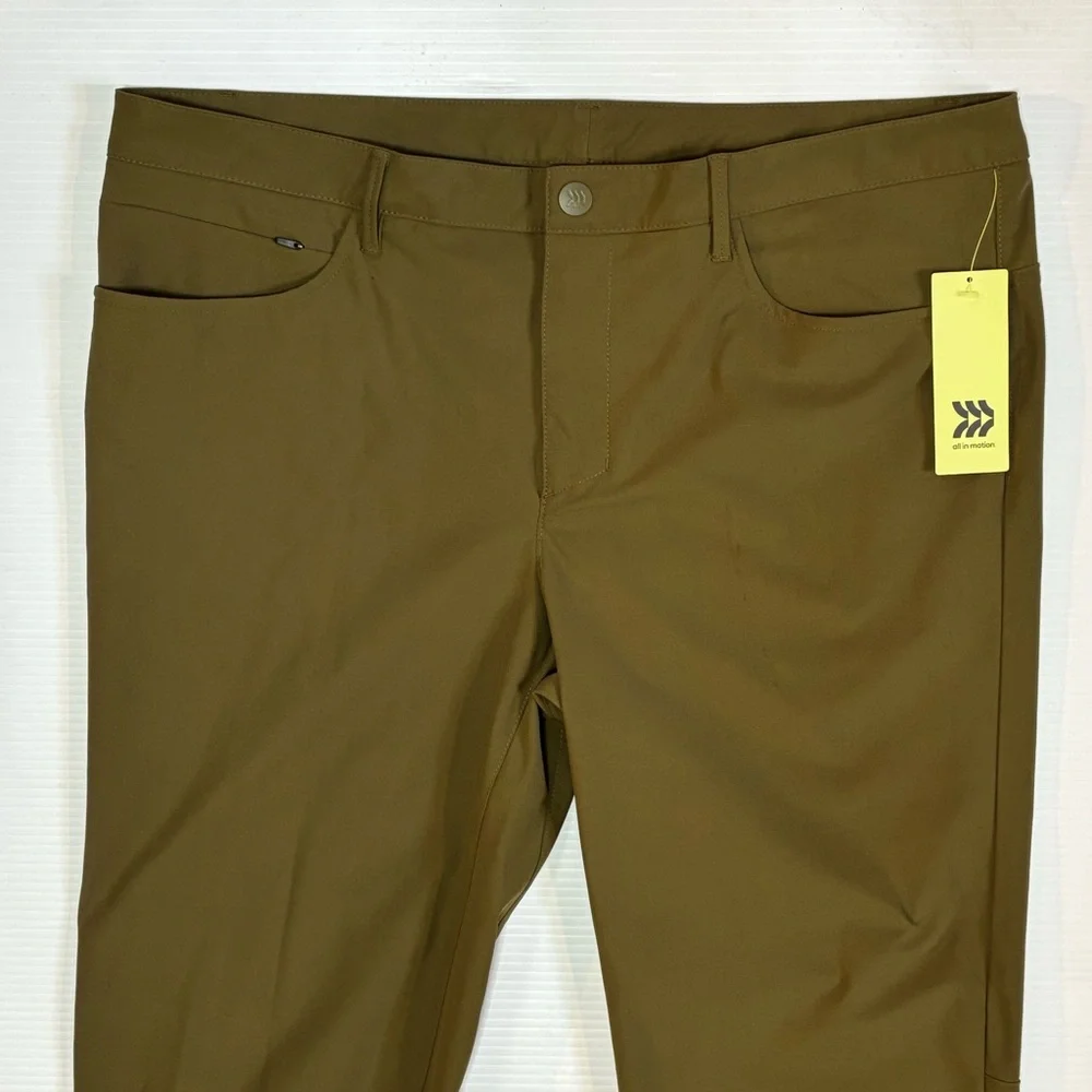 NWT Golf Pant Slim Olive Green 40 x 32 All In Motion - Picture 3 of 12